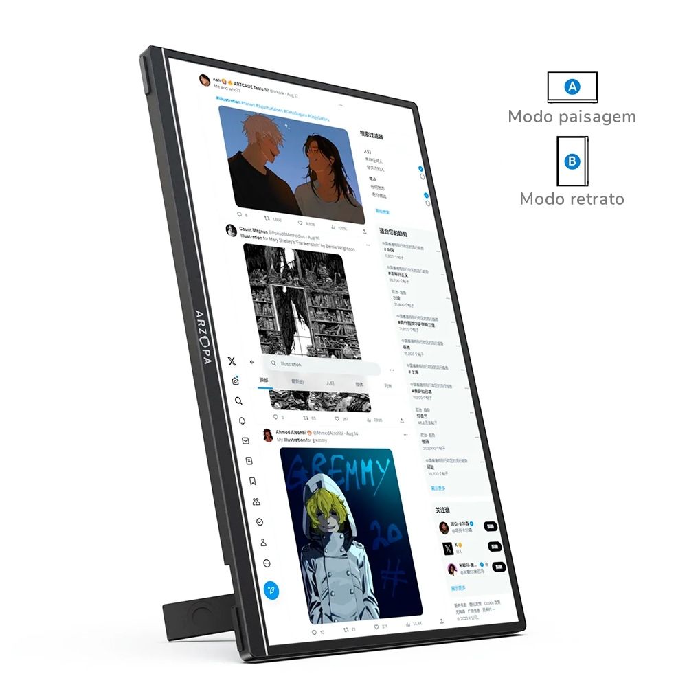 Monitor Portátil Arzopa Z1RC 16.1" 2.5K QHD 1600P 60Hz