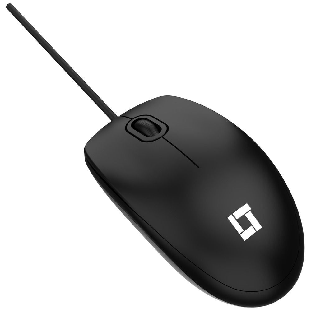 Mouse LeaderTech MS100 USB 1000DPI Com Fio Preto
