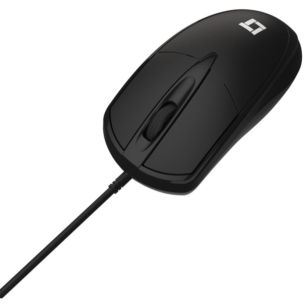 Mouse LeaderTech MS200 USB 1000DPI Com Fio Preto