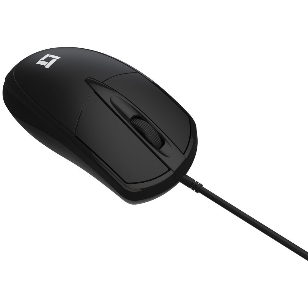 Mouse LeaderTech MS200 USB 1000DPI Com Fio Preto