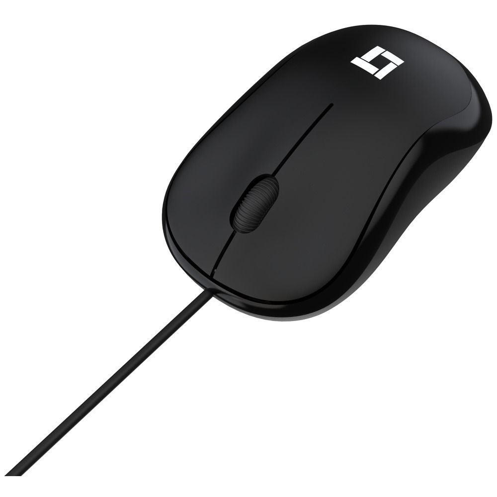 Mouse LeaderTech MS300 USB 1000DPI Com Fio Preto