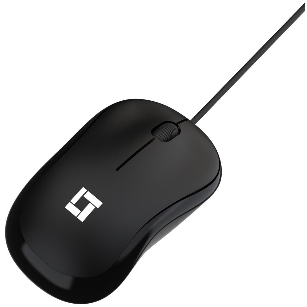 Mouse LeaderTech MS300 USB 1000DPI Com Fio Preto