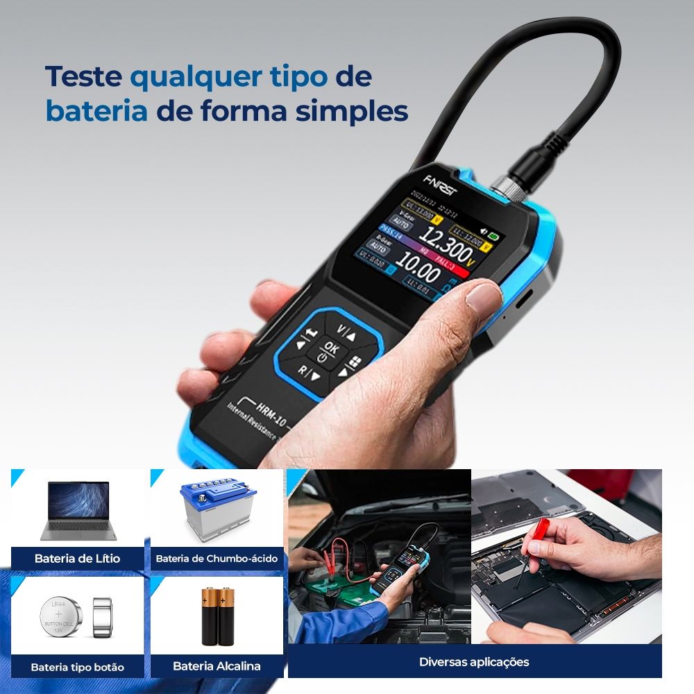 Medidor De Resistência De Bateria HRM-10 FNIRSI