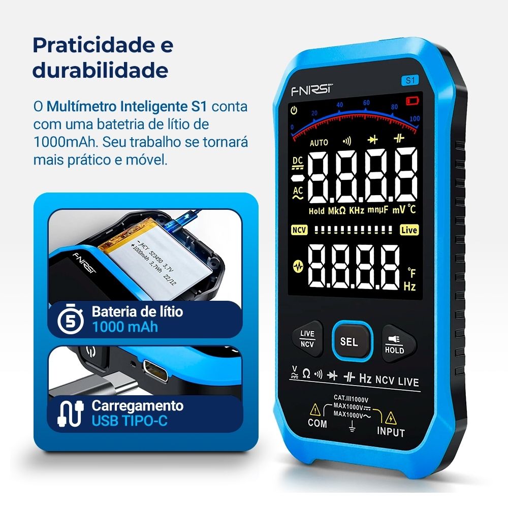 Multímetro Digital Inteligente FNIRSI S1