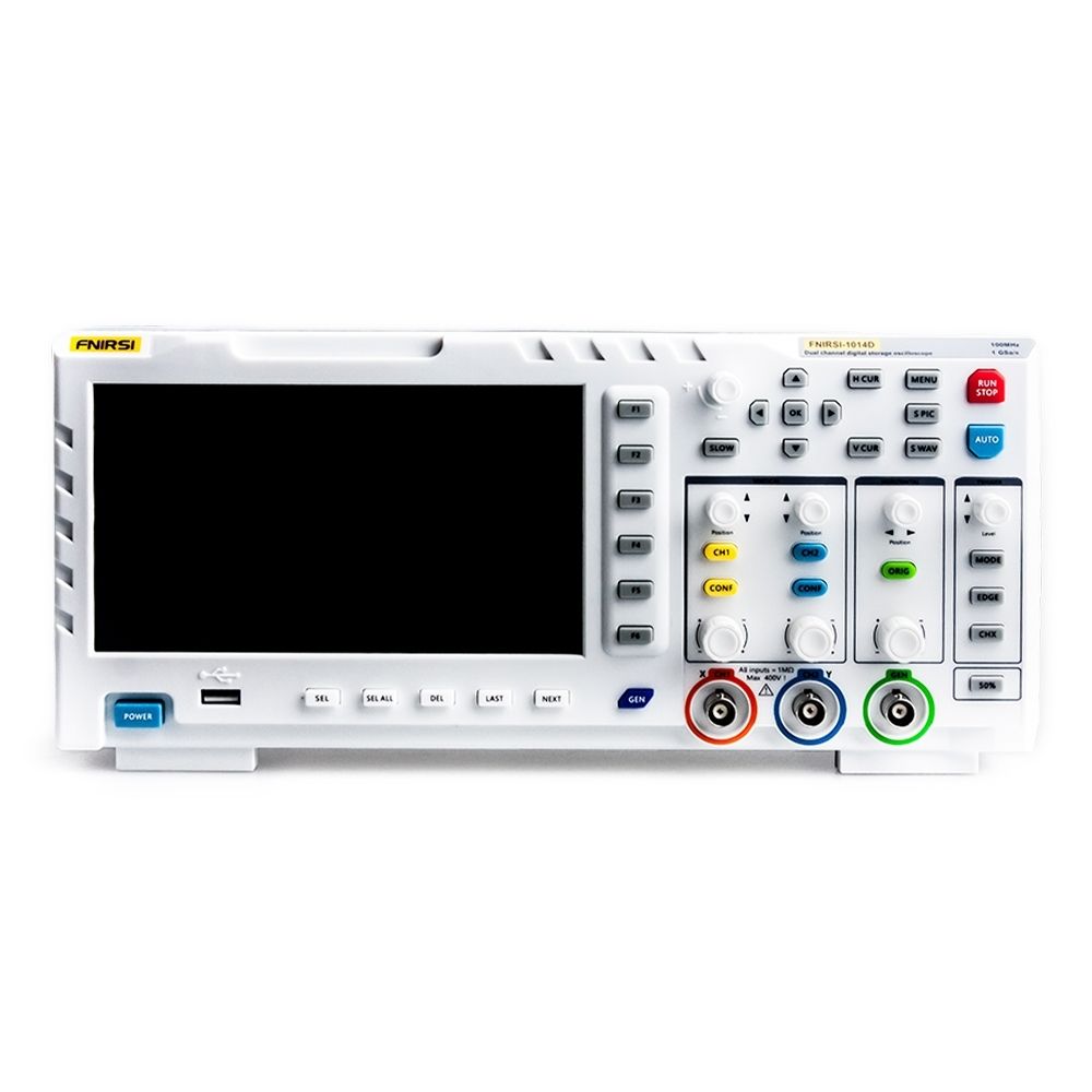 Osciloscópio Digital de Bancada FNIRSI 1014D 100MHz com Gerador de Sinais