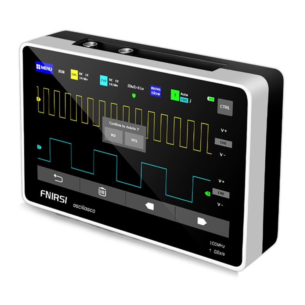 Osciloscópio Digital Tablet FNIRSI 1013D 100 MHz com Gerador de Sinais