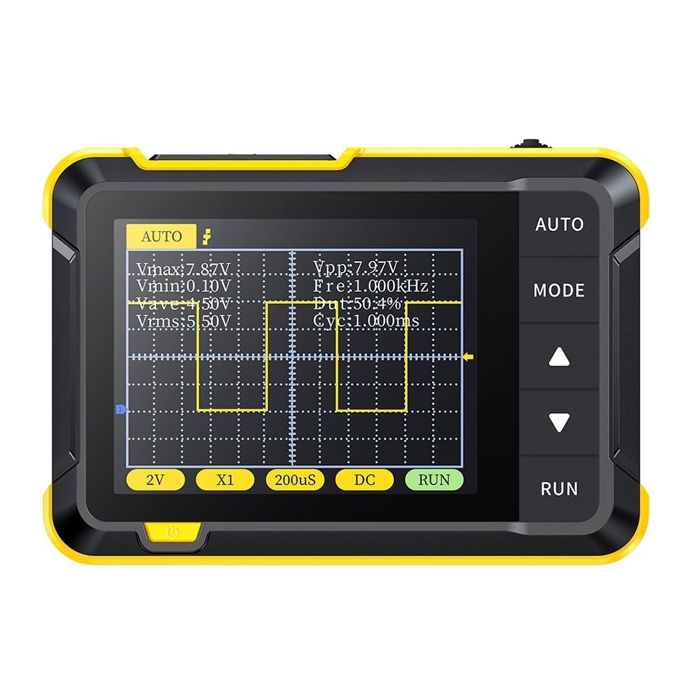 Mini Osciloscópio Digital FNIRSI DSO152 200 KHz Portátil Amarelo