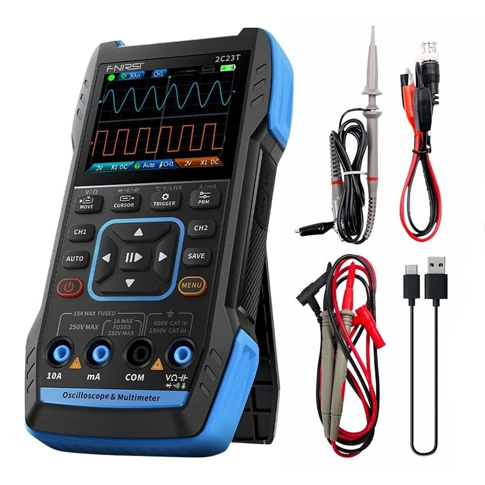 Mini Osciloscópio Digital FNIRSI 2C23T Portátil