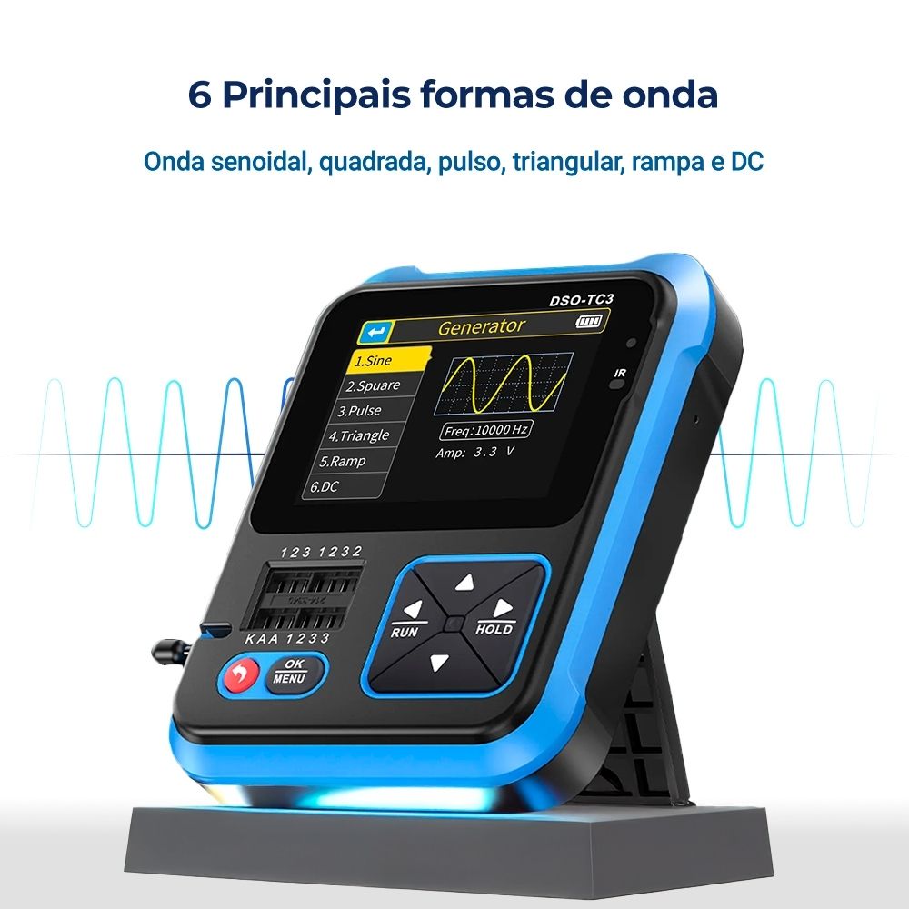 Mini Osciloscópio Digital FNIRSI DSO-TC3 Portátil