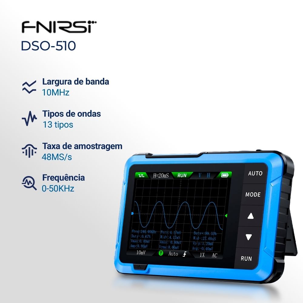 Osciloscópio Pórtatil Tablet FNIRSI DSO-510 10 MHZ
