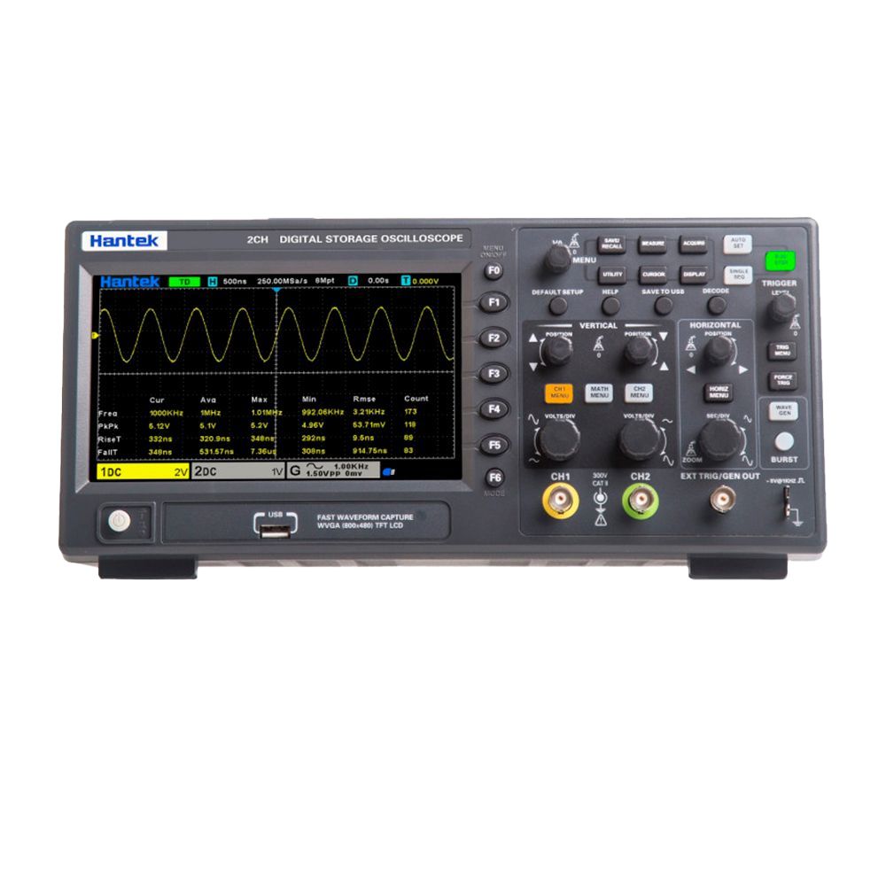Osciloscópio de Bancada Hantek DSO2D15 150MHz 1GS/s 2 Canais
