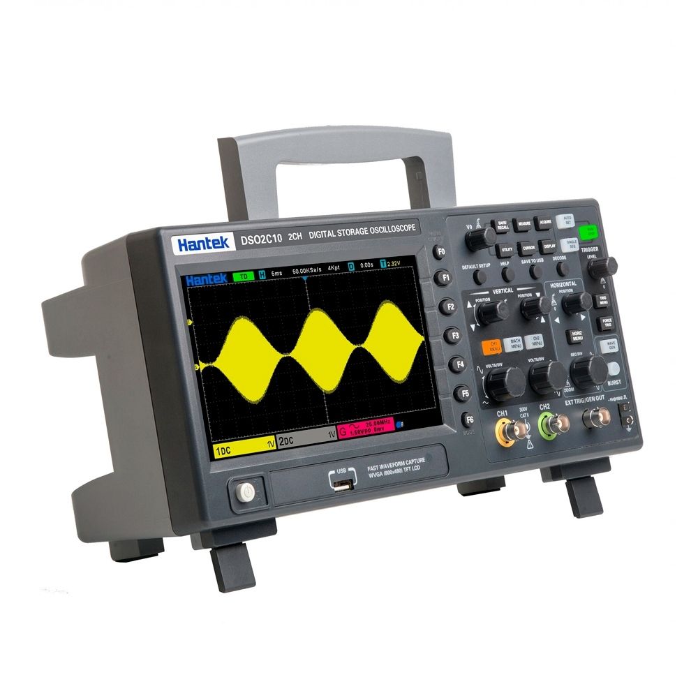 Osciloscópio Digital Hantek DSO2C10 100MHz 2 Canais 1GS/s 8Mpts