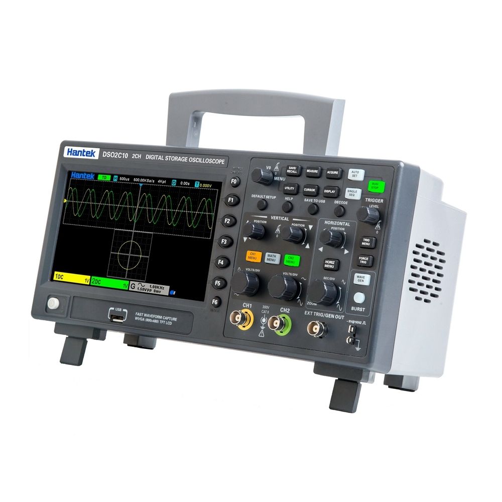 Osciloscópio Digital Hantek DSO2C10 100MHz 2 Canais 1GS/s 8Mpts