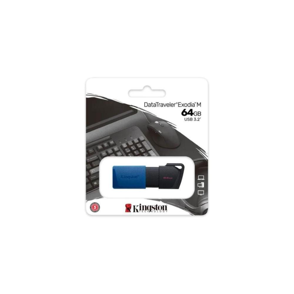 Pen Drive 64 GB Kingston DataTraveler DTXM/64GB USB 3.2 Gen 1 Preto com Azul