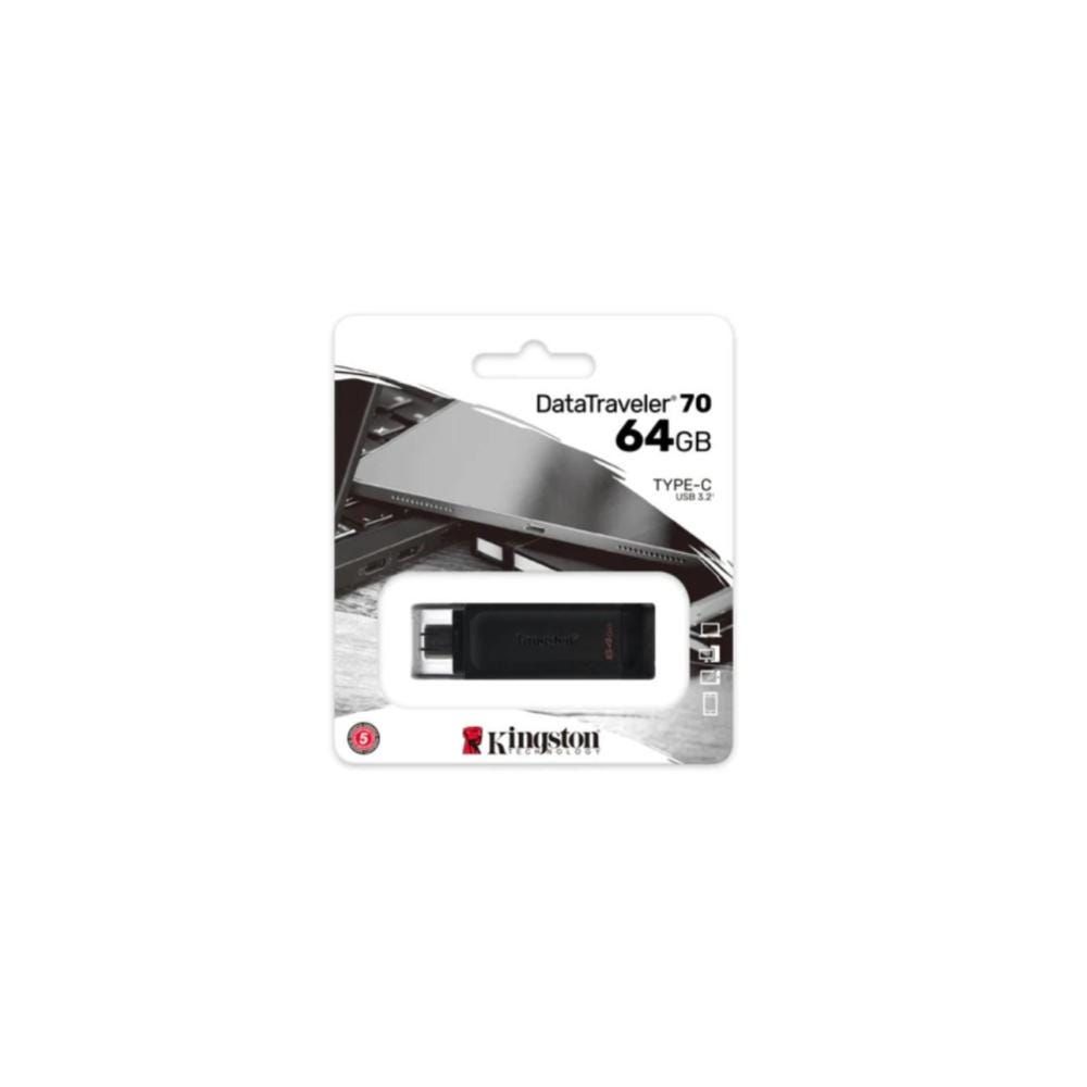 Pen Drive 64 GB Kingston DataTraveler DT70/64GB USB 3.2 Gen 1 Preto