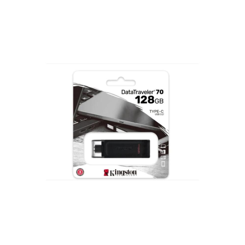 Pen Drive 128 GB Kingston DataTraveler DT70/128GB USB 3.2 Gen 1 Preto