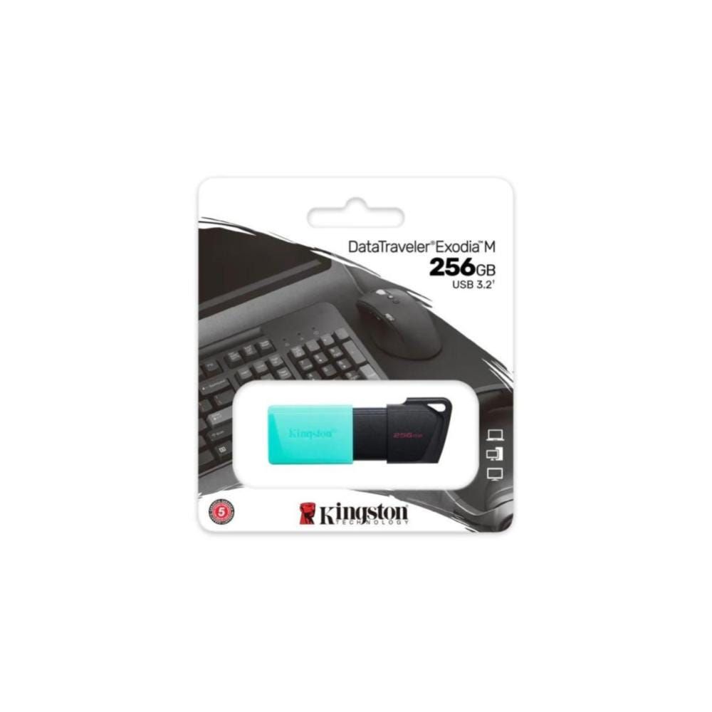 Pen Drive 256 GB Kingston DataTraveler DTXM/256GB USB 3.2 Gen 1 Preto com Verde