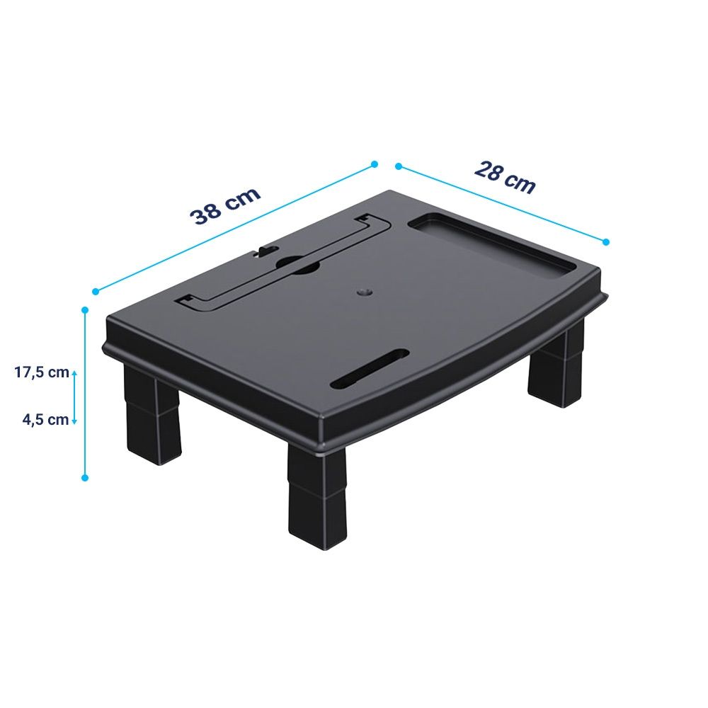 Suporte Reliza para Monitor e Notebook Preto