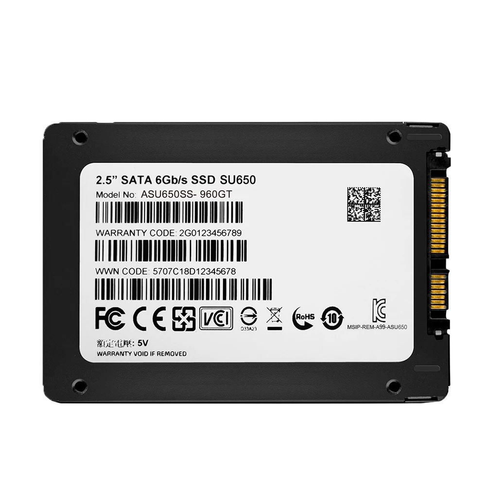 SSD Adata 120GB SATA III 6GB/S Leitura 520MB/S Gravação 450MB/S ASU650SS-120GT-R