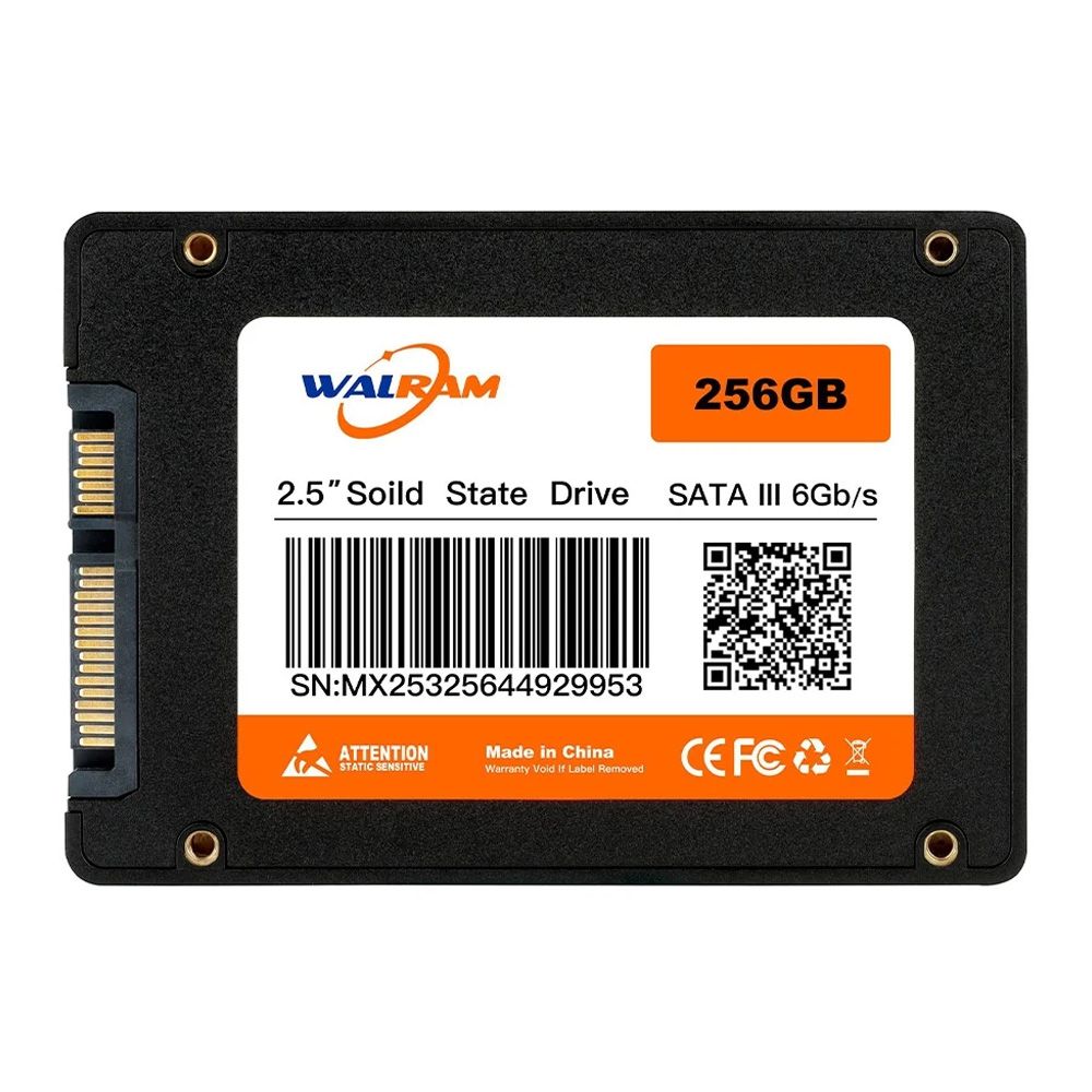 SSD Walram 256GB SATA III Leitura 500 MB/S Gravação 450 MB/S