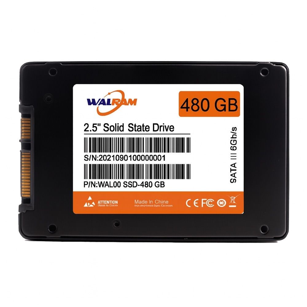 SSD Walram 480GB SATA III Leitura 534MB/s Gravação 497MB/s