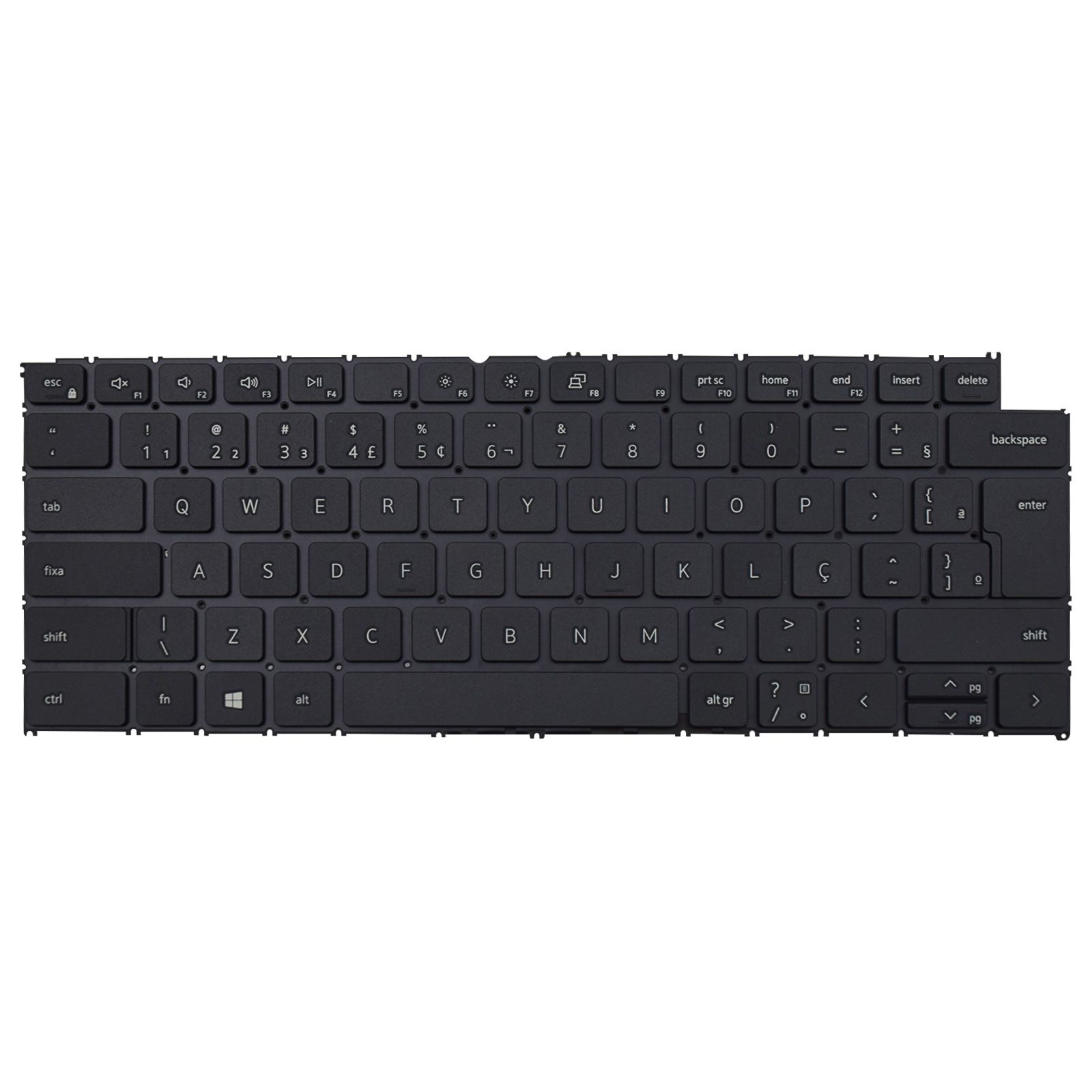 Teclado para Notebook Dell Latitude com padrão ABNT2 Preto possui teclas confortáveis com Ç e 12 meses de garantia