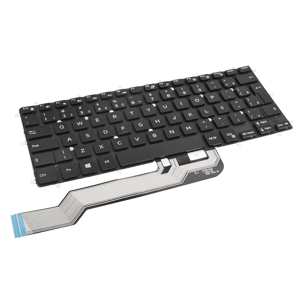 Teclado para Notebook Dell Vostro com padrão ABNT2 Preto possui teclas confortáveis com Ç e 12 meses de garantia