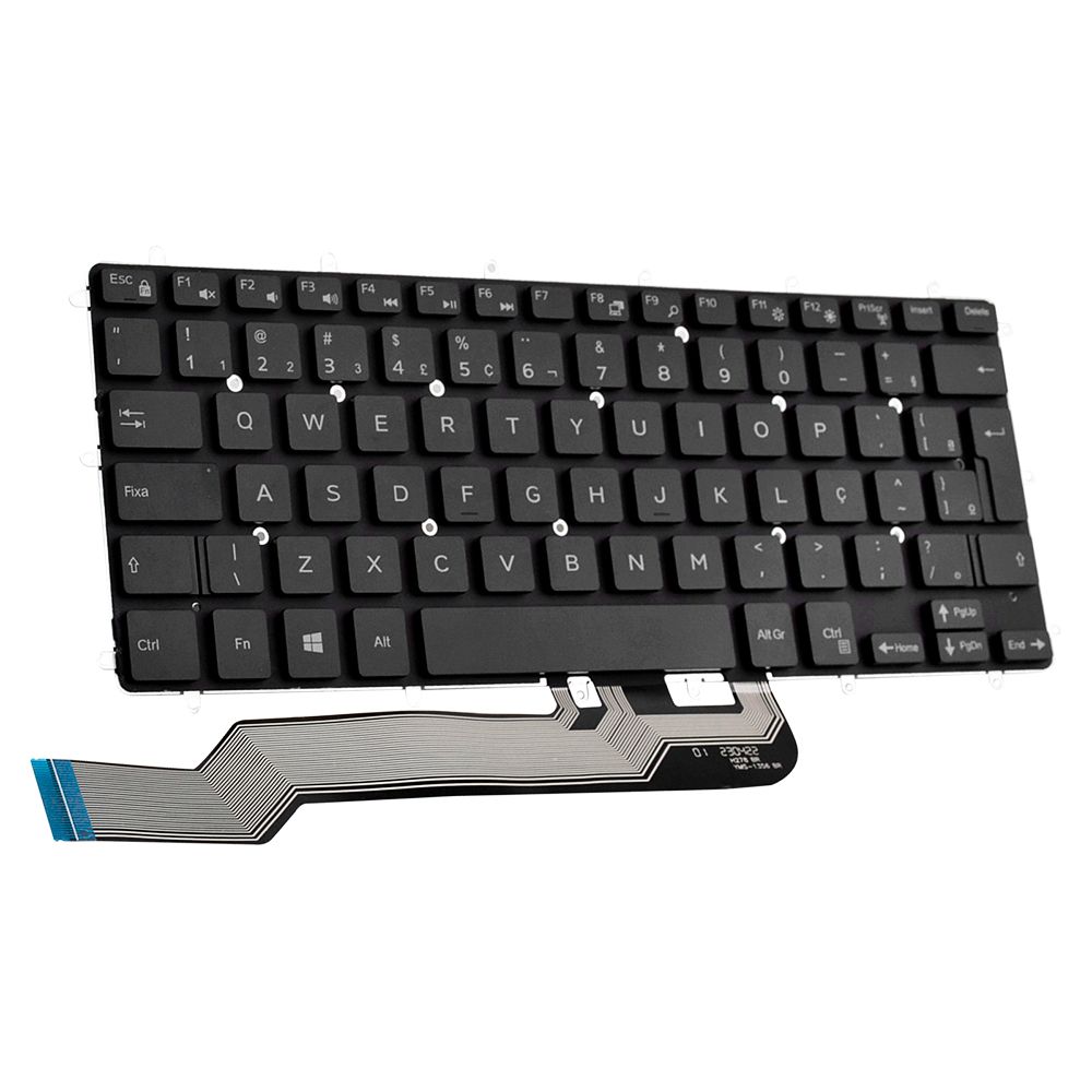 Teclado para Notebook Dell Vostro 14-3480 Sem Iluminação ABNT2 Preto
