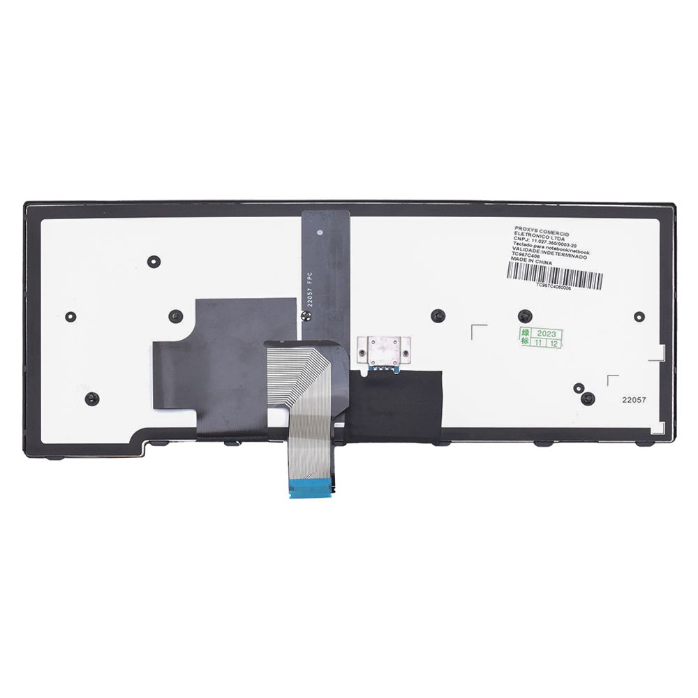 Teclado para Notebook Lenovo Thinkpad L440 Com Iluminação ABNT2 Preto