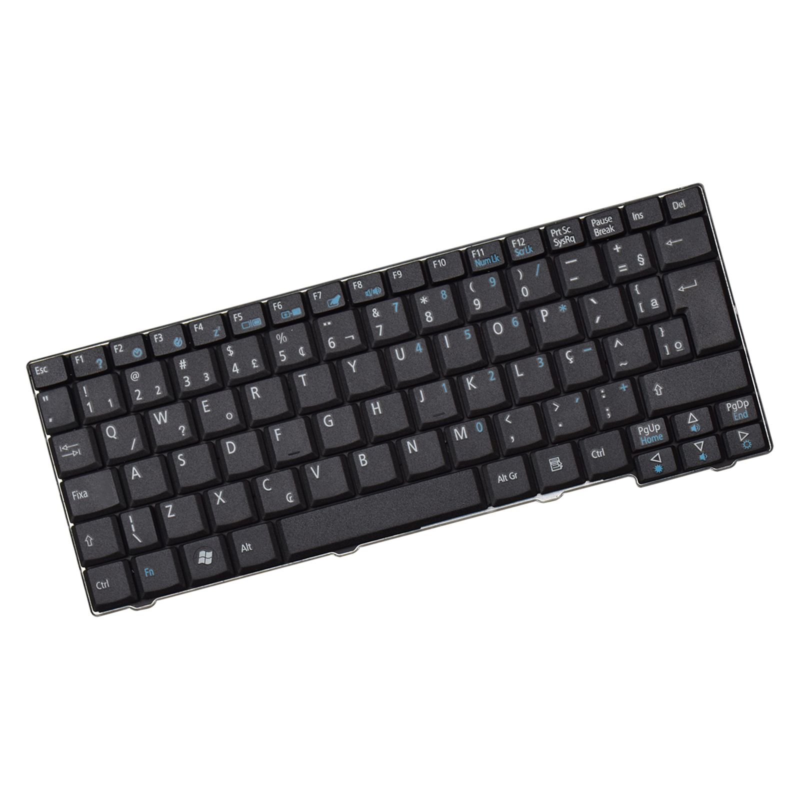 Teclado para Notebook Acer Aspire One KAV60 ABNT2 - UK Style Preto