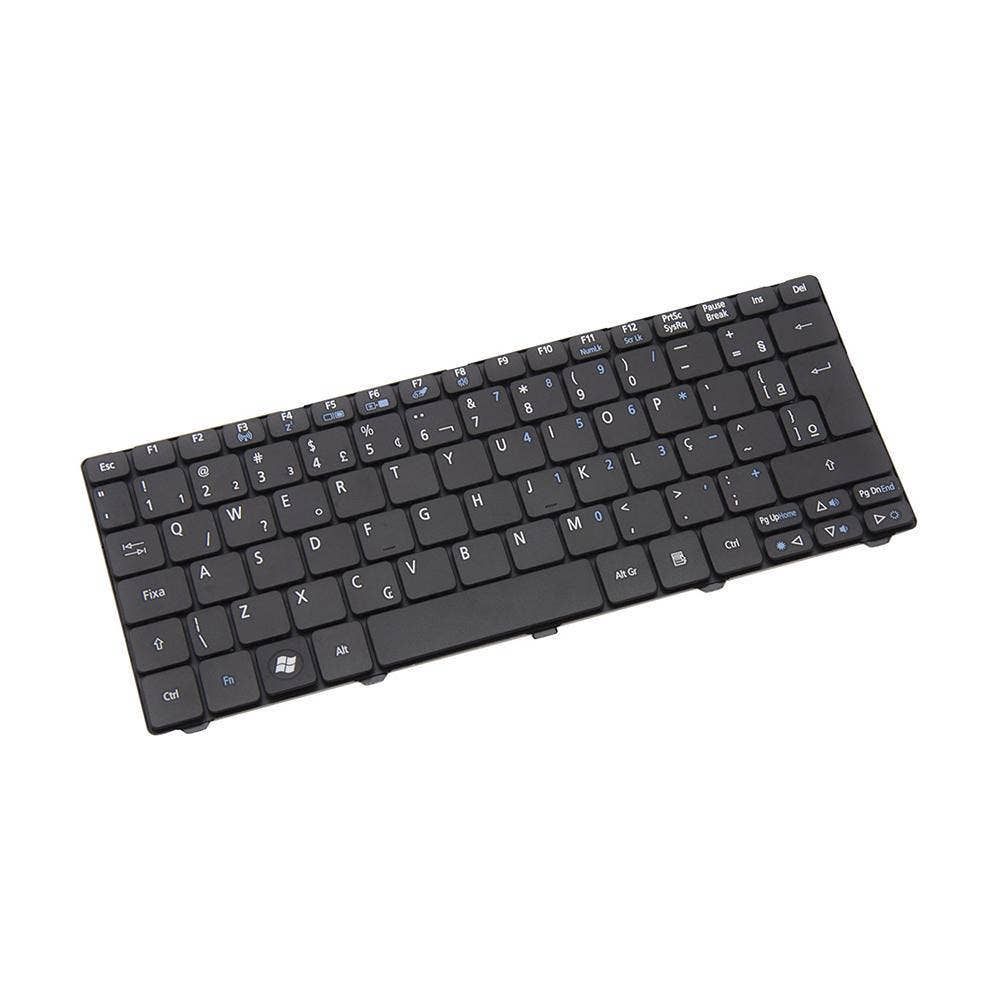 Teclado para Notebook Acer Aspire One D257-1854 D255 D260 D270, ABNT2 - F3 WI-FI Preto, possui teclas confortáveis e 12 meses de garantia.
