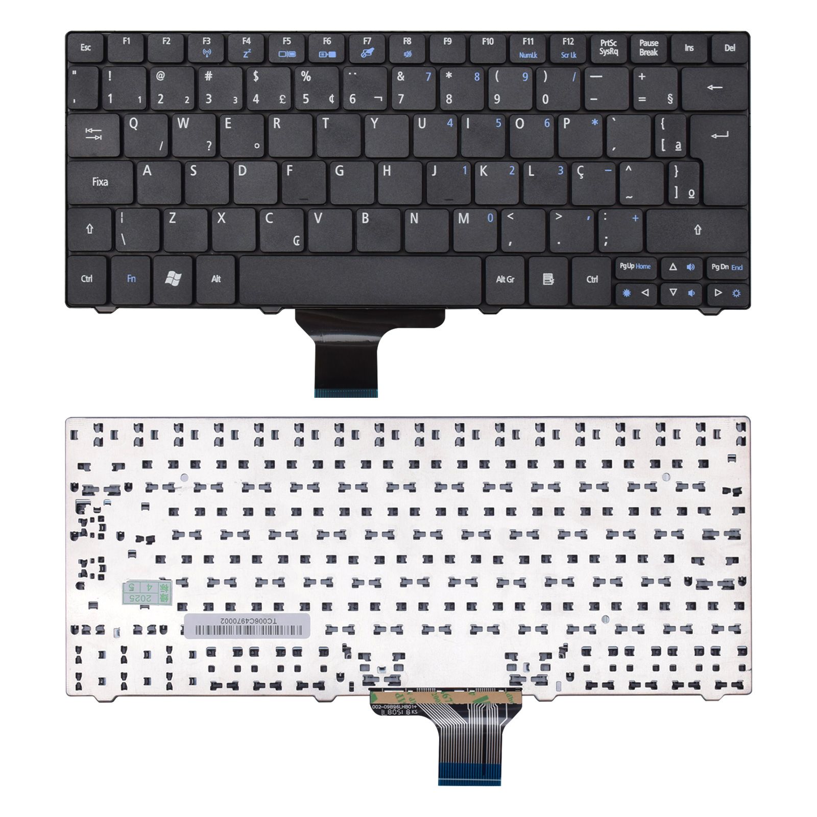 Teclado para Notebook Acer Aspire 1410-2762 ABNT2 - F3 WI-FI Preto possui teclas confortáveis e 12 meses de garantia