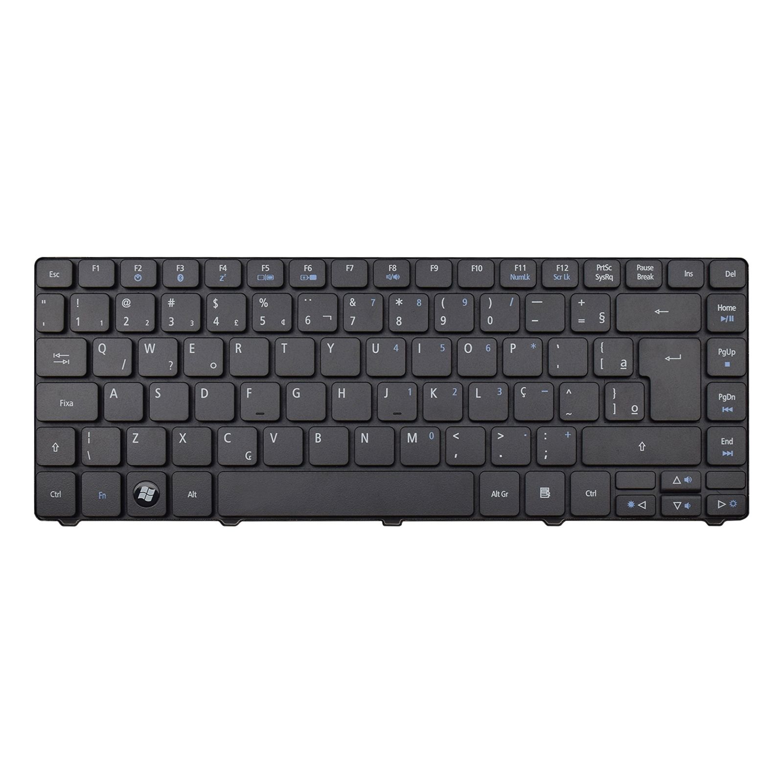 Teclado para Notebook Acer Aspire 4739-6864, ABNT2 - F3 Bluetooth Preto, possui teclas confortáveis e 12 meses de garantia.
