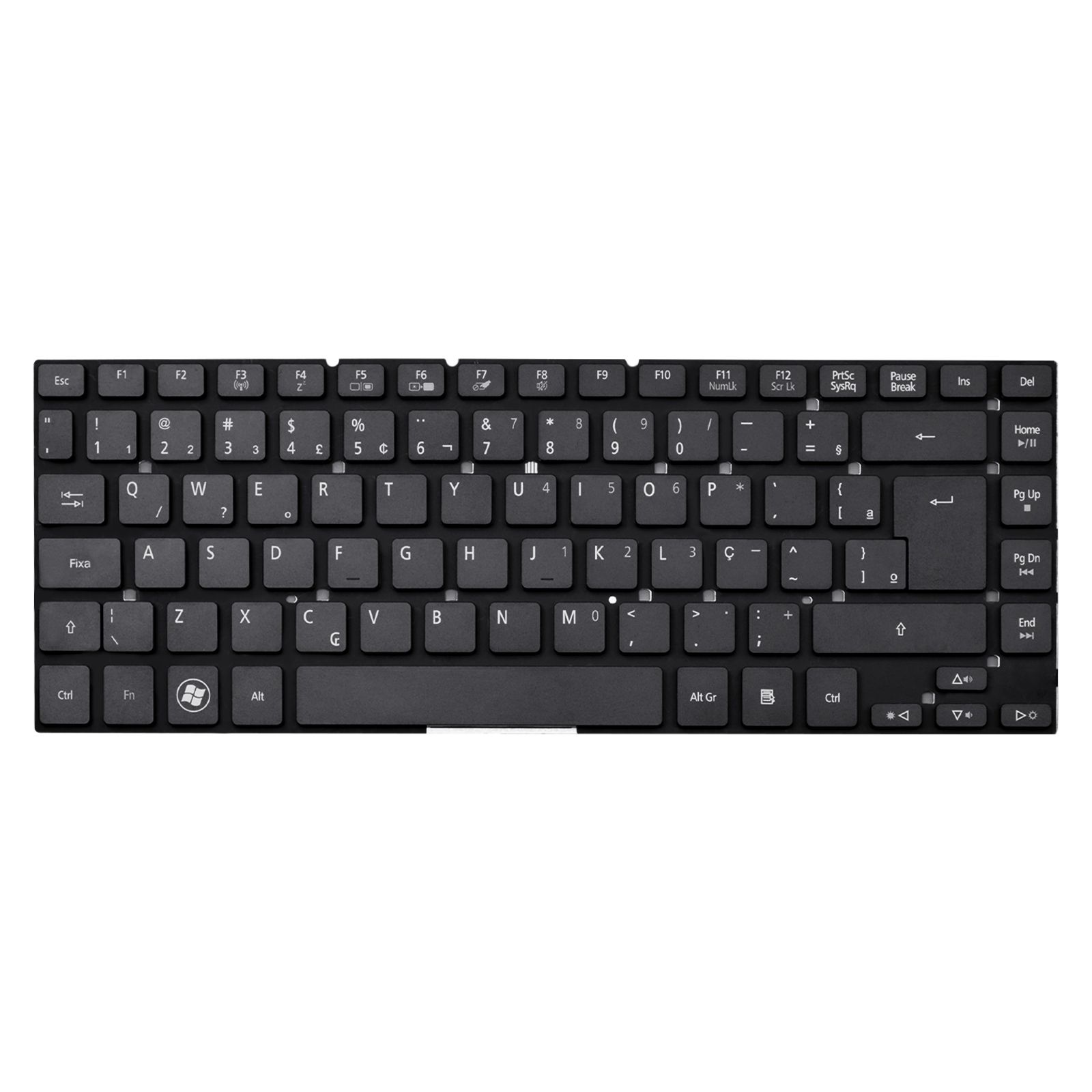Teclado para Notebook Acer Aspire E5-471-36ME, ABNT2 Preto, possui teclas confortáveis e 12 meses de garantia.
