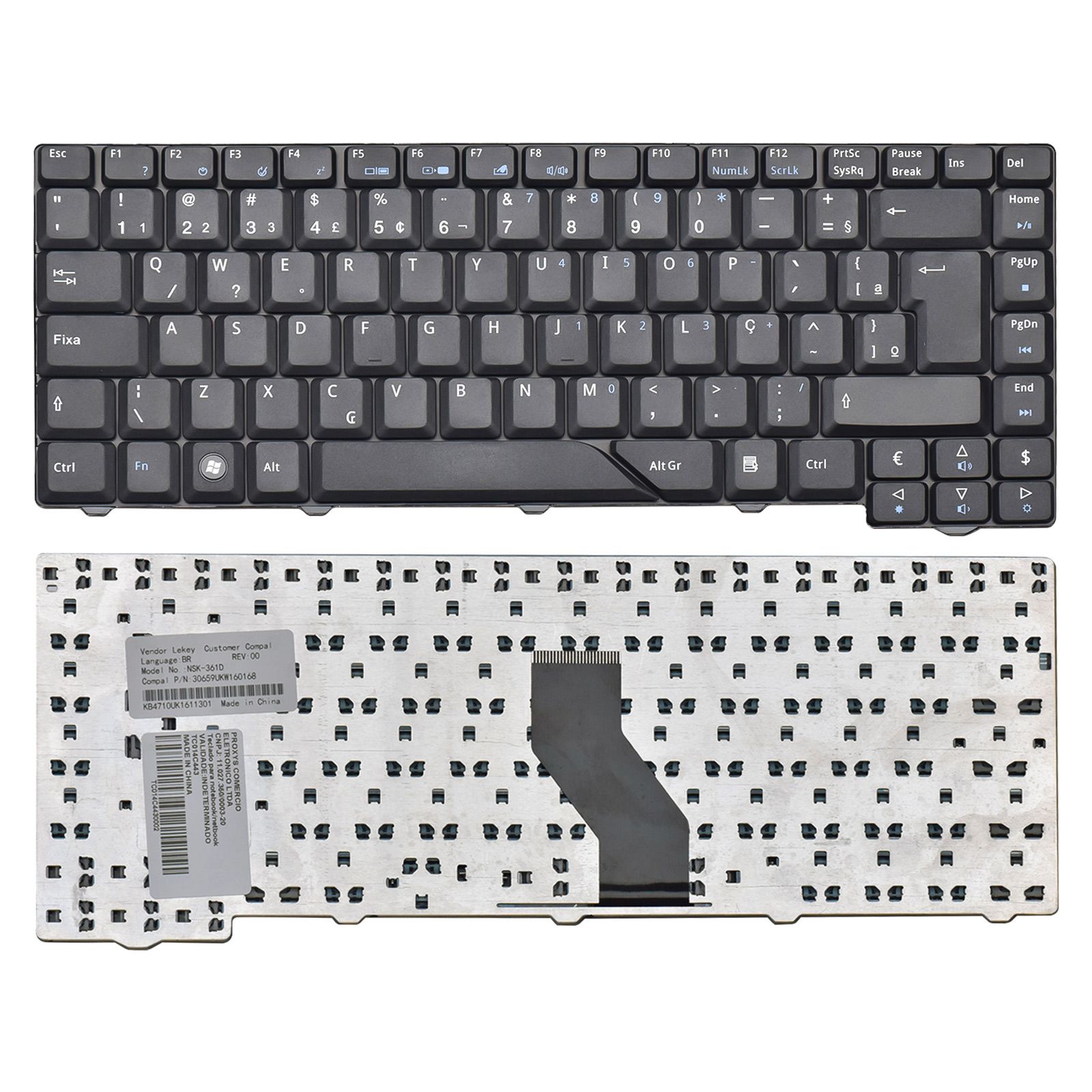 Teclado para Notebook Acer Aspire 4720Z Preto ABNT2
