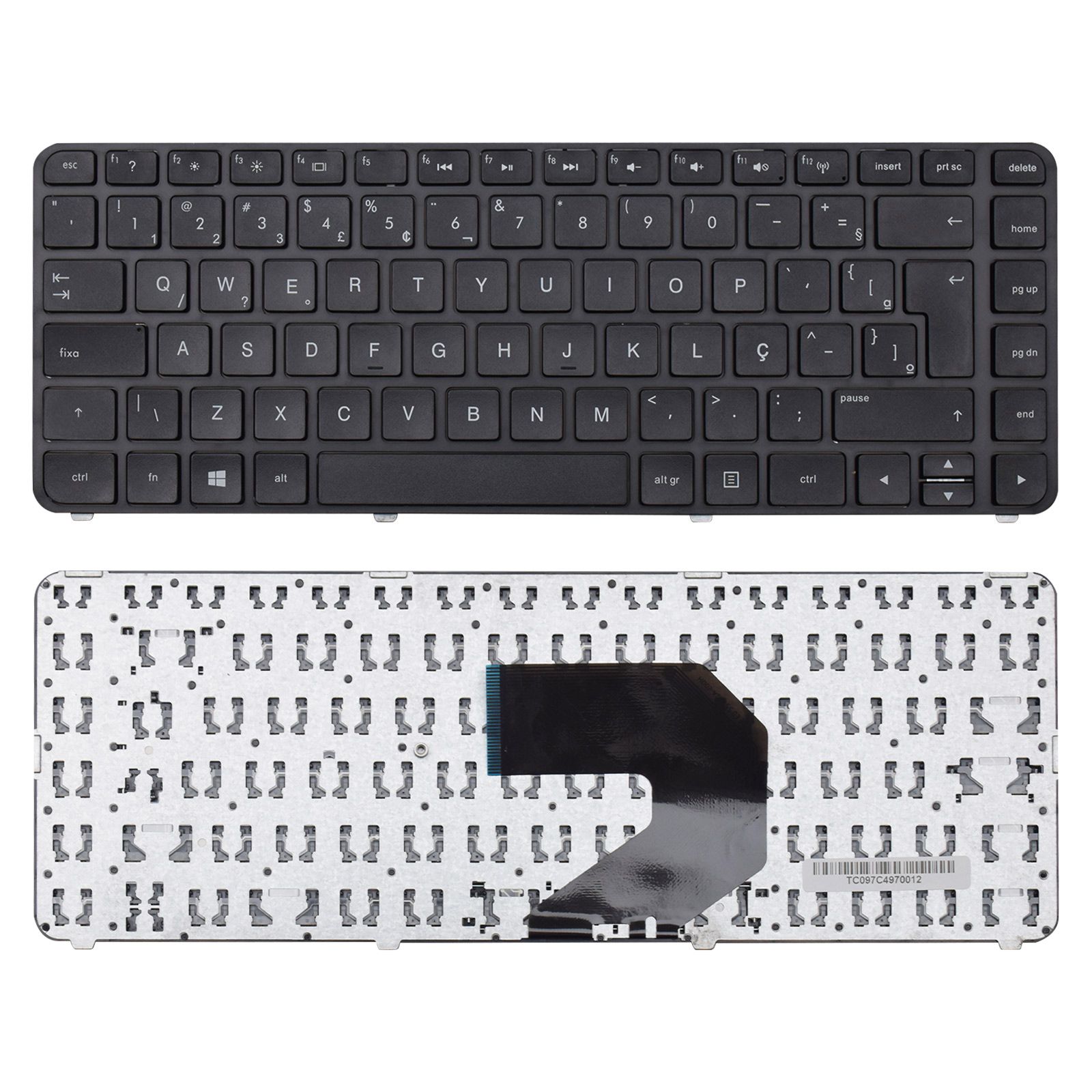 Teclado para Notebook Hp Pavilion G4-2104TX ABNT2 Preto possui teclas confortáveis e 12 meses de garantia