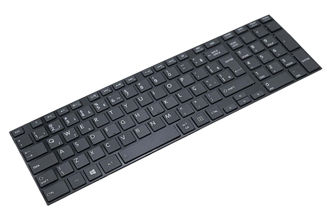 Teclado para Notebook Toshiba Satellite L875D-S7210 ABNT2 - UK Style Preto possui teclas confortáveis e 12 meses de garantia