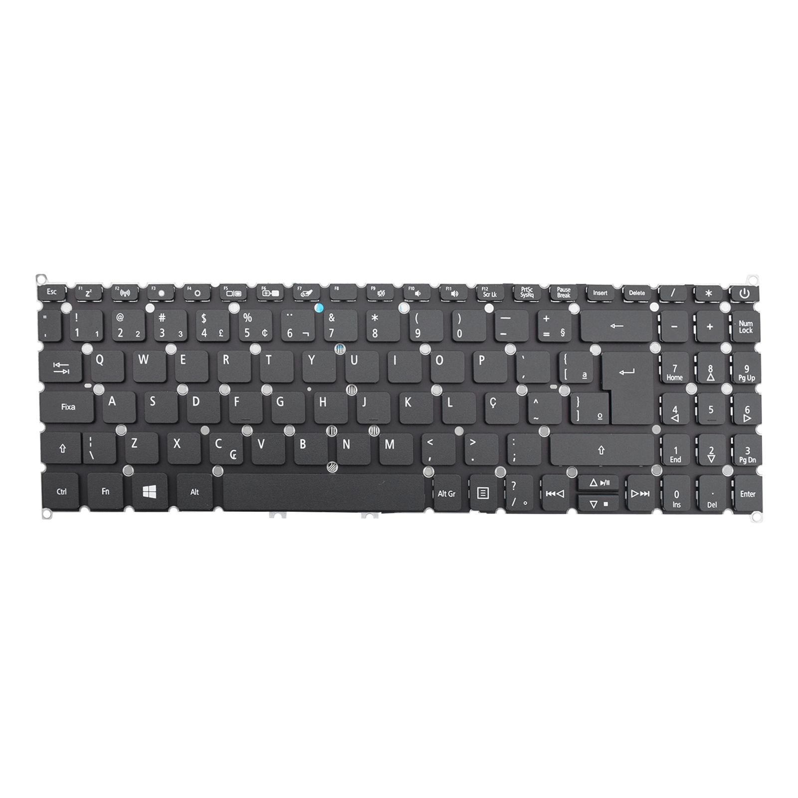 Teclado para Notebook Acer Aspire A515-54-30T8, ABNT2 Preto, possui teclas confortáveis e 12 meses de garantia.