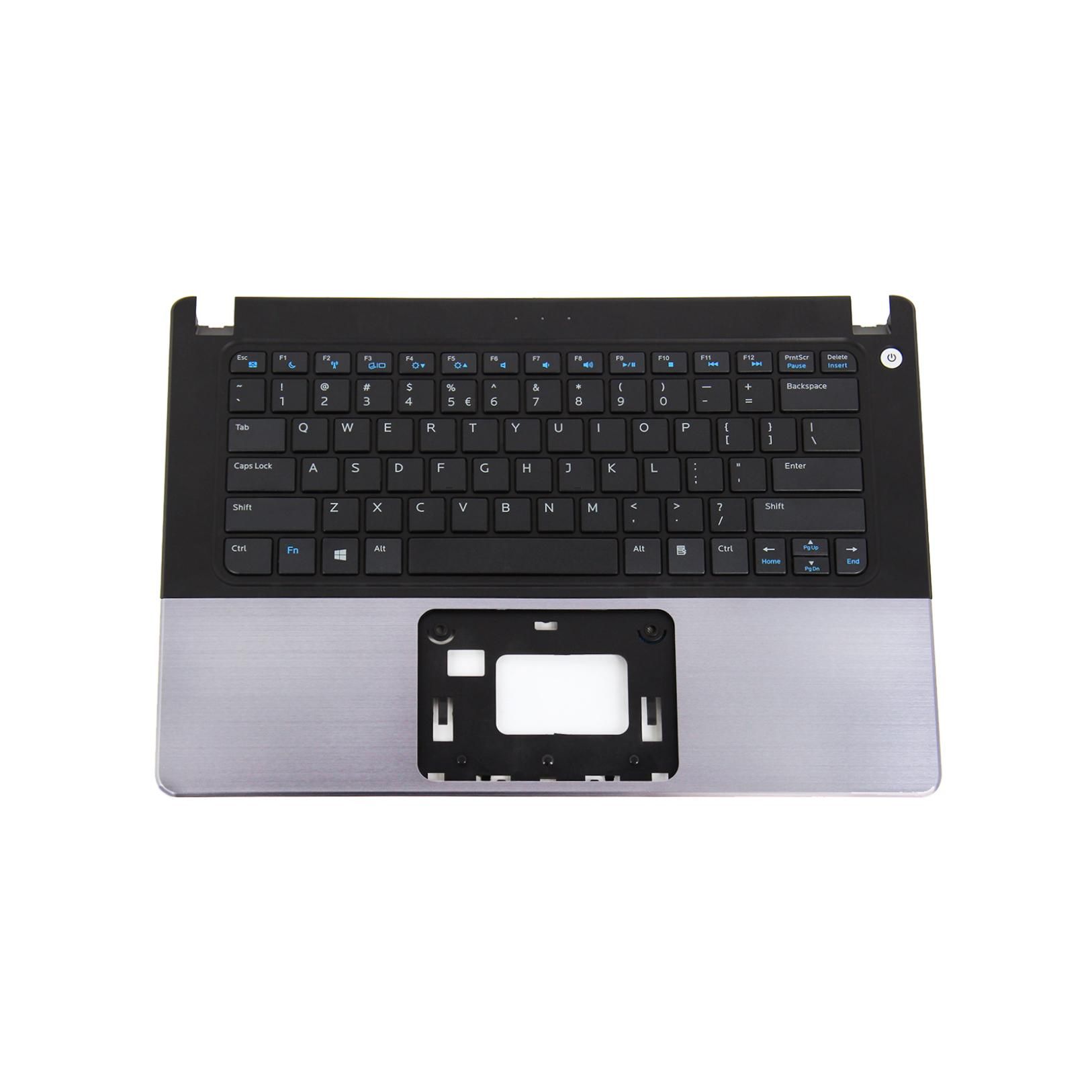 Teclado para Notebook Dell Vostro V14T-5470-A20, Inglês Internacional - US Cinza, possui teclas confortáveis e 12 meses de garantia.