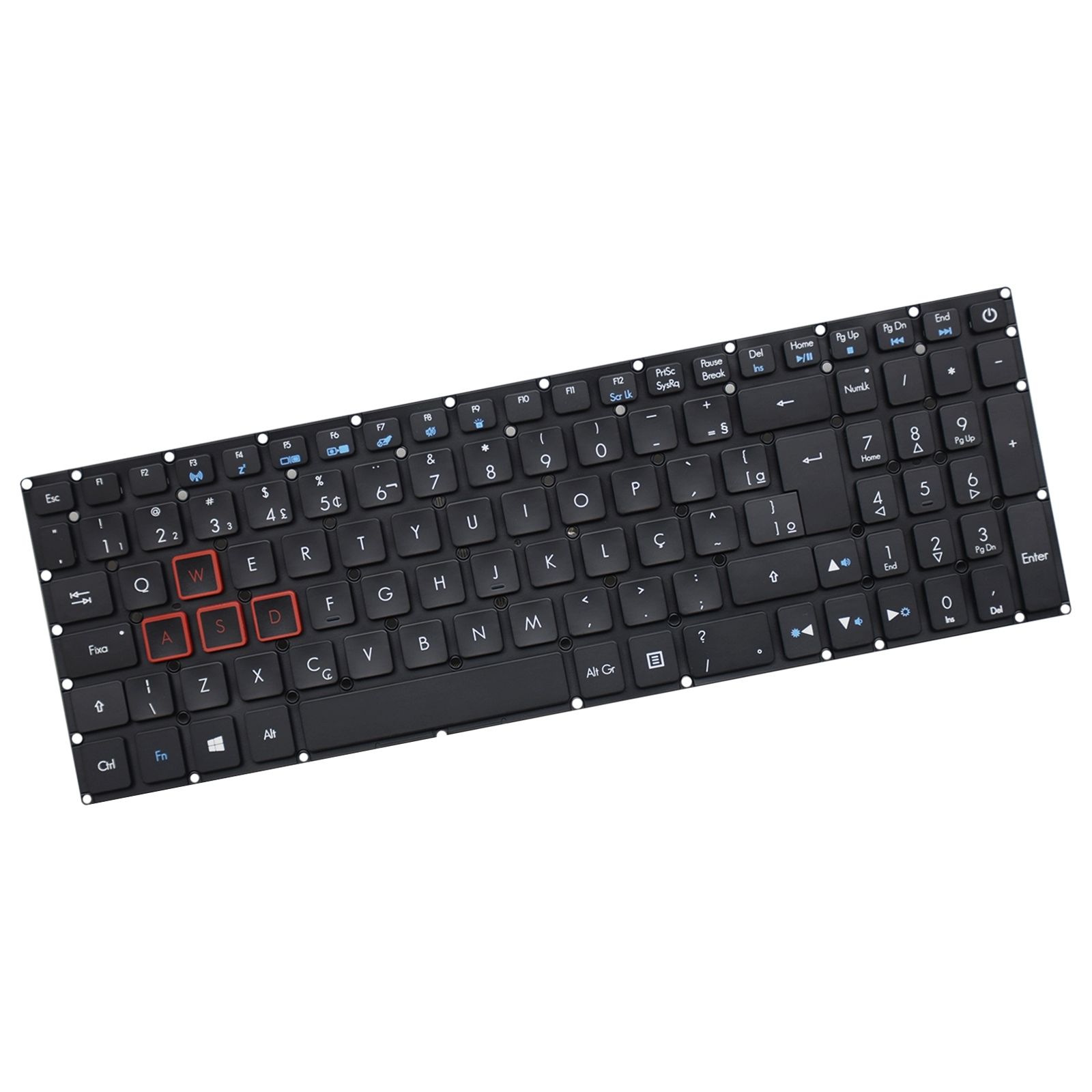 Teclado para Notebook Acer Aspire VX5-591G-504E, ABNT2 Preto, possui teclas confortáveis e 12 meses de garantia.