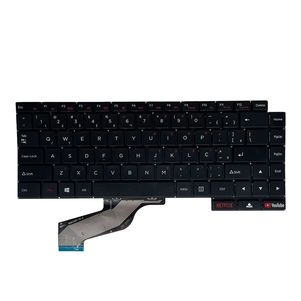 Teclado para Notebook Positivo Motion Q232B, ABNT2 Preto, possui teclas confortáveis e 12 meses de garantia.