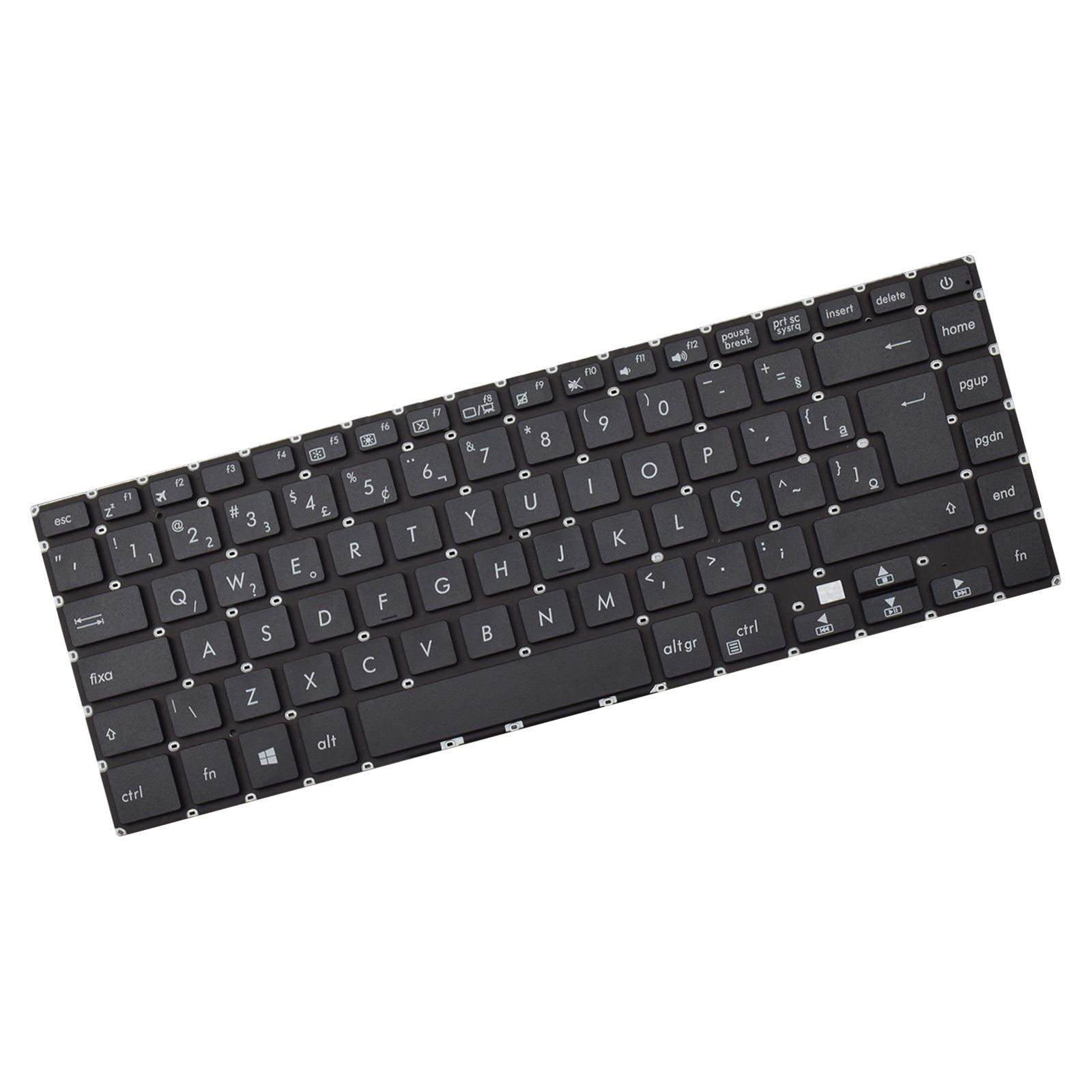 Teclado para Notebook Asus Vivobook X510UN, ABNT2 Preto, possui teclas confortáveis e 12 meses de garantia.