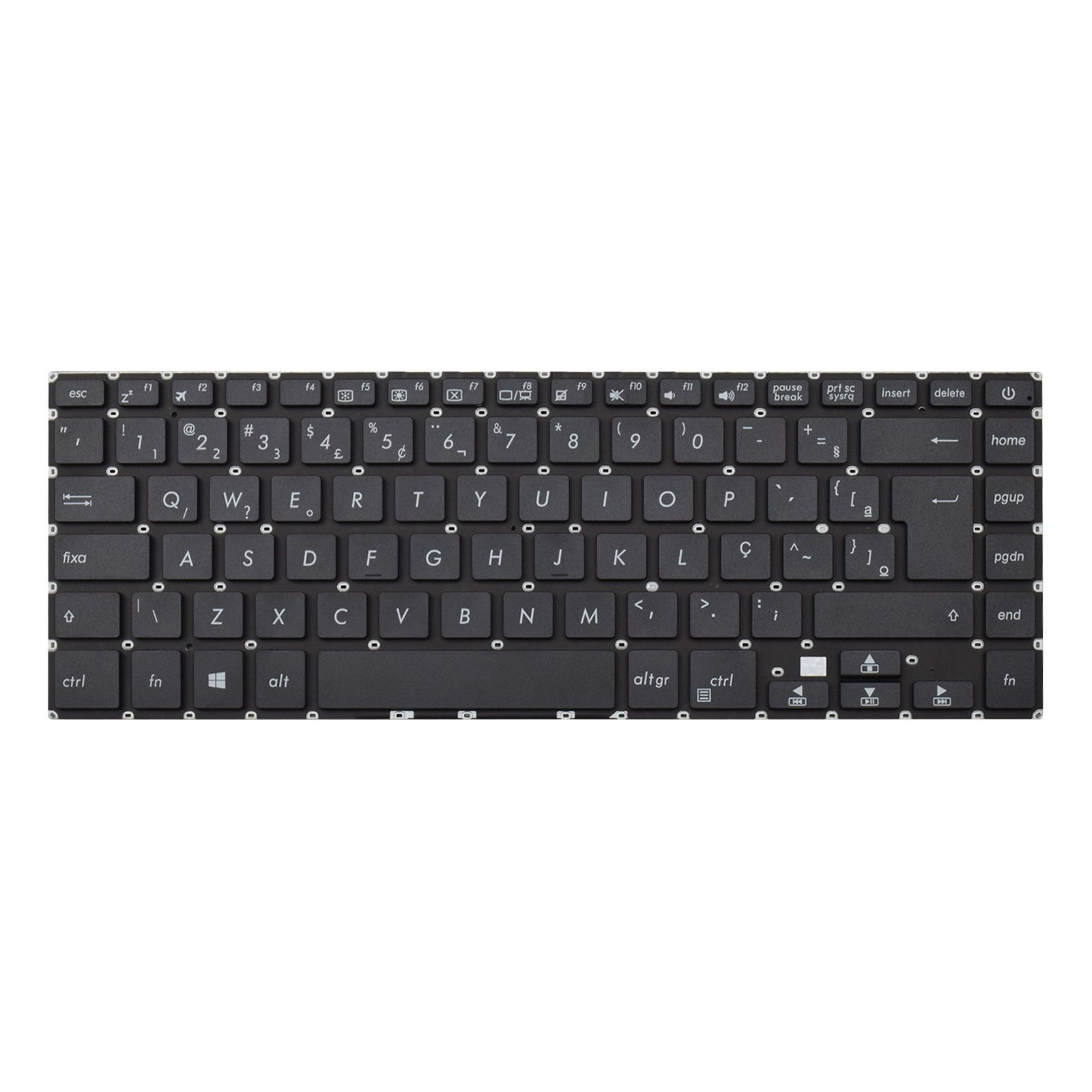 Teclado para Notebook Asus VivoBook X510, ABNT2 Preto, possui teclas confortáveis e 12 meses de garantia.