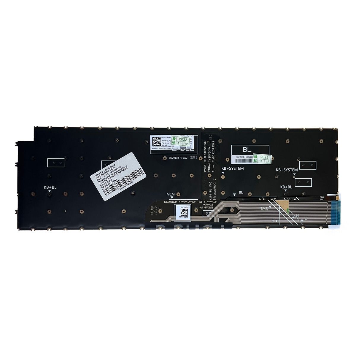 Teclado para Notebook Dell Vostro 15-3510 ABNT2 Grafite