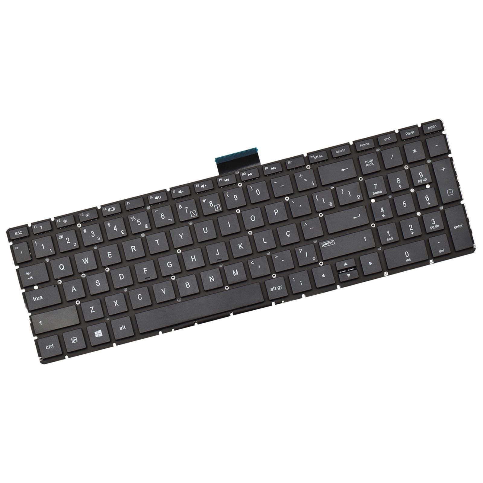 Teclado para Notebook Hp 15-EF0010CA, ABNT2 Preto, possui teclas confortáveis e 12 meses de garantia.