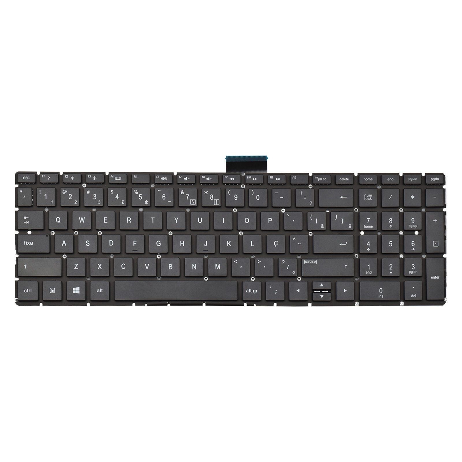 Teclado para Notebook HP Pavilion 15-cc-CC, ABNT2 Preto, possui teclas confortáveis e 12 meses de garantia.