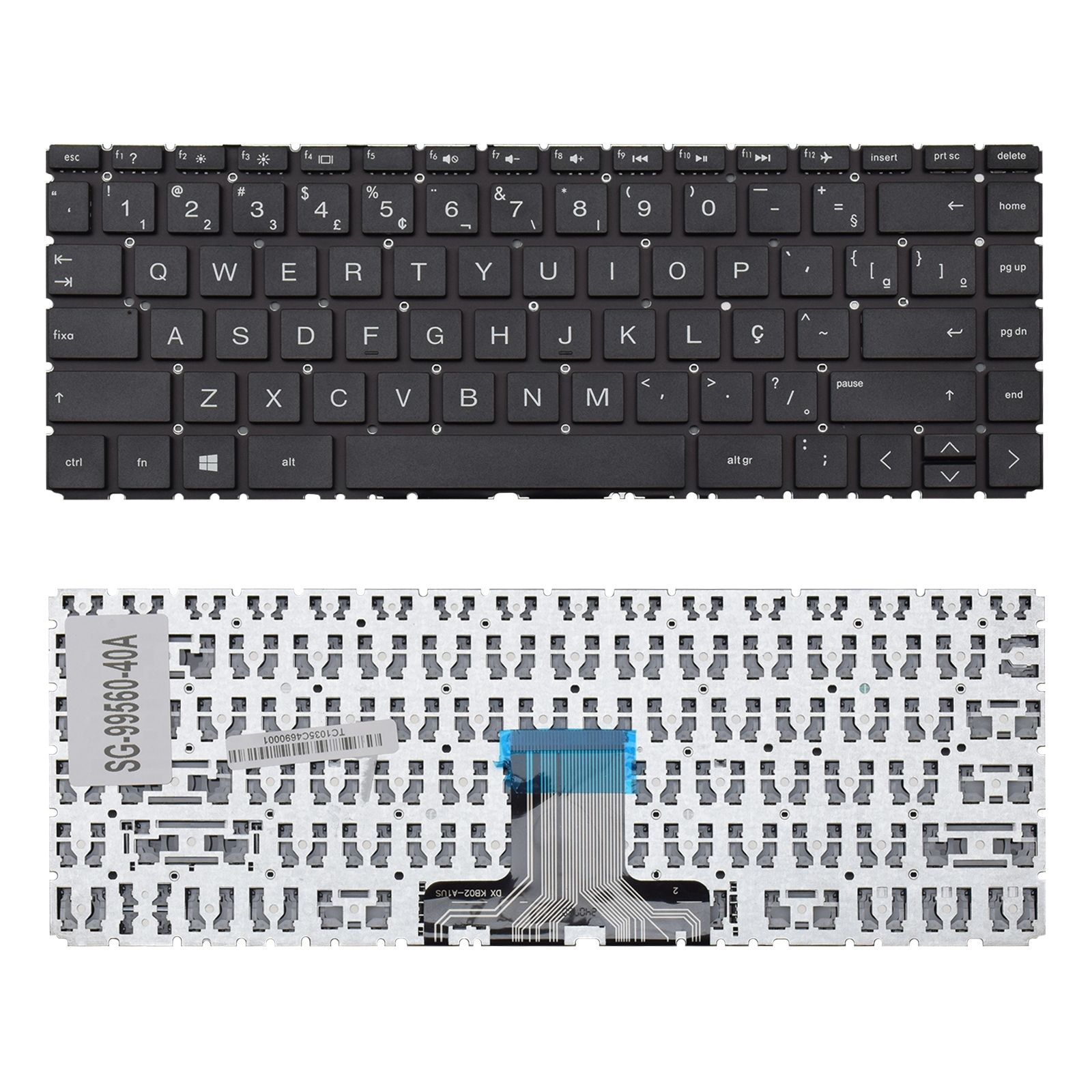 Teclado para Notebook Hp 14-DQ0500LA, ABNT2 Preto, possui teclas confortáveis e 12 meses de garantia.