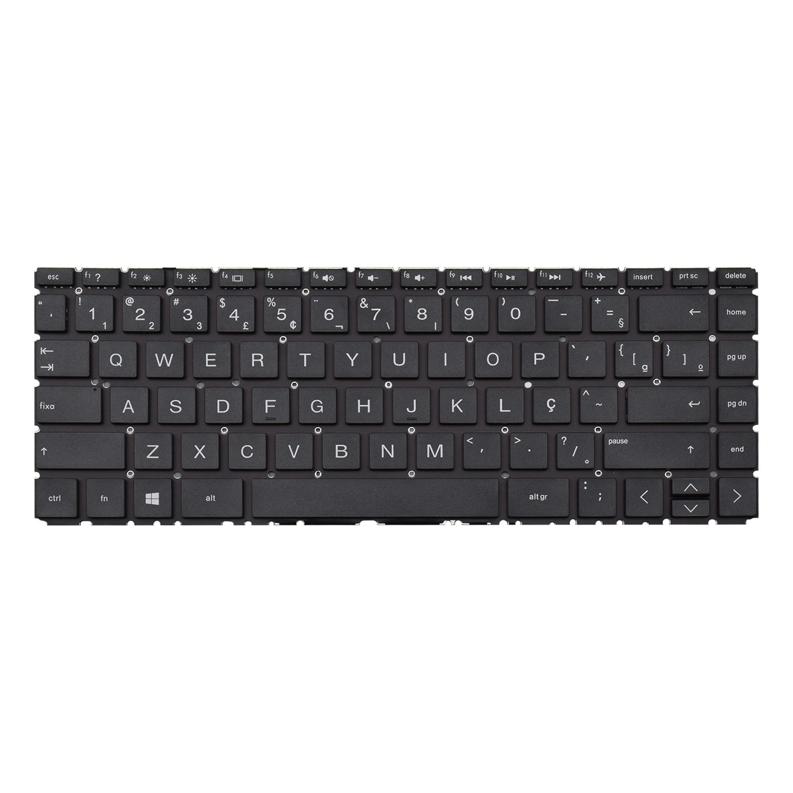 Teclado para Notebook Hp 14S-DK, ABNT2 Preto, possui teclas confortáveis e 12 meses de garantia.