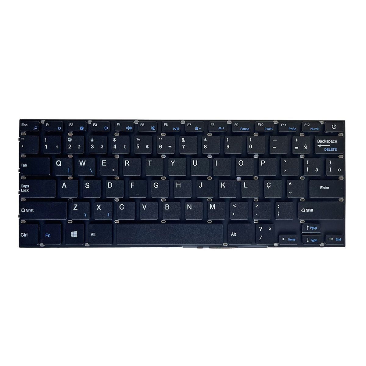 Teclado para Notebook Multilaser Legacy PC102, ABNT2 Preto, possui teclas confortáveis e 12 meses de garantia.