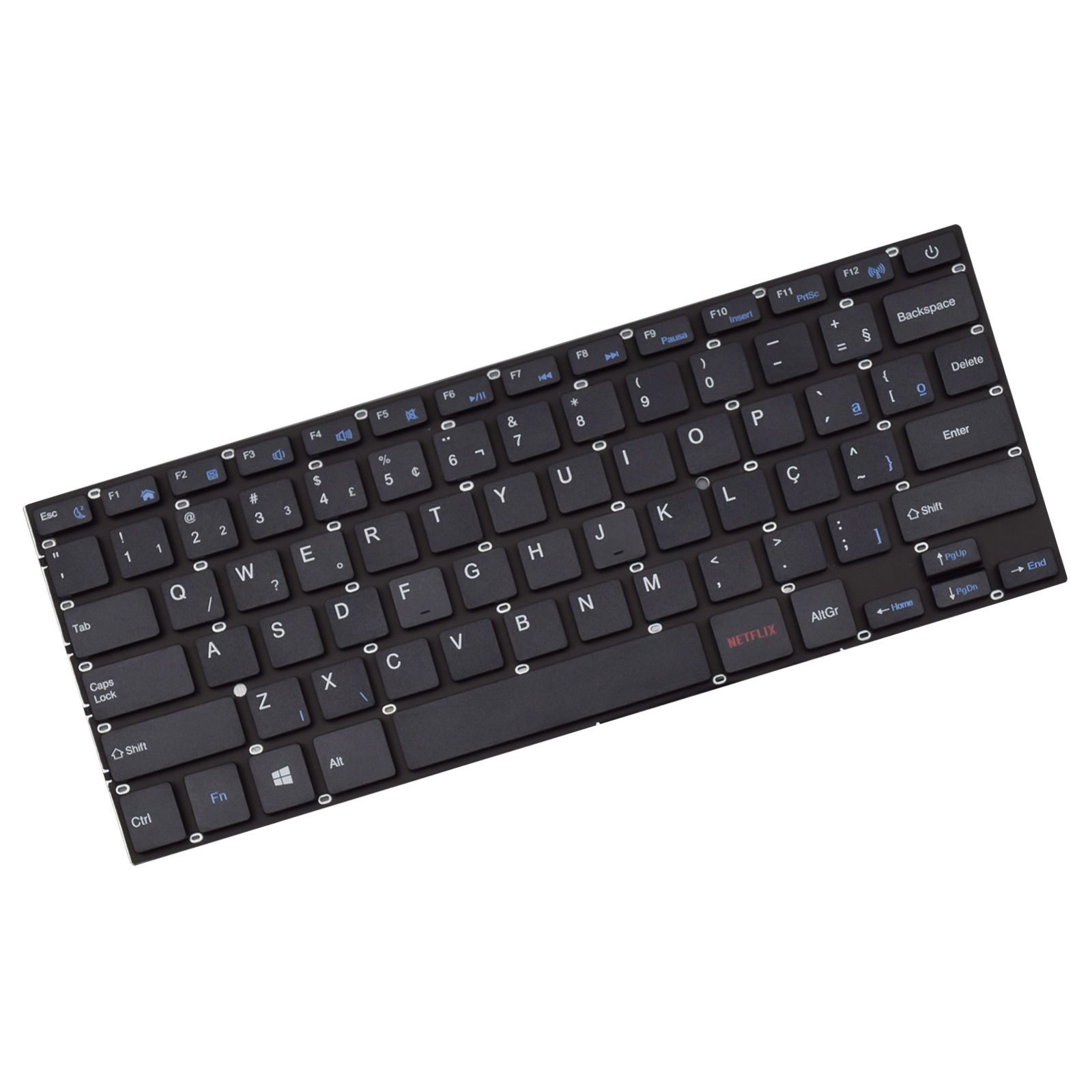 Teclado para Notebook Multilaser PC133, ABNT2 Preto, possui teclas confortáveis e 12 meses de garantia.